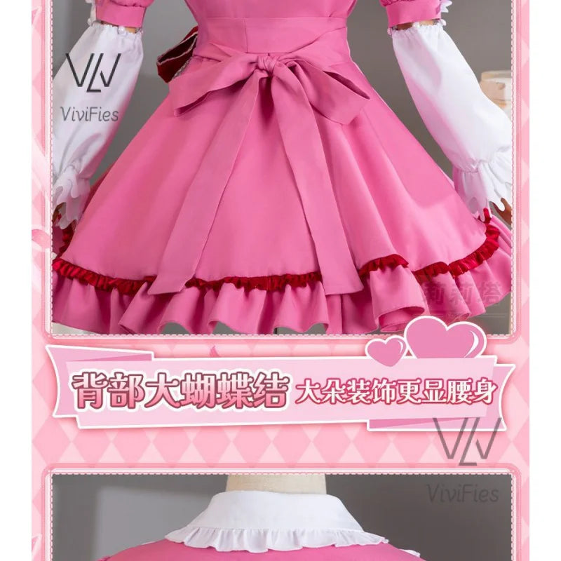 IN STOCK Panty& Stocking with Garterbelt Stocking Anarchy Cosplay Costume Wig Pink Lolita Dress Woman Sexy Kawaii Halloween Suit