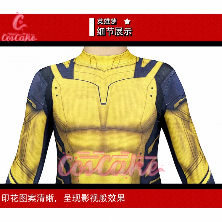 Deadpool 3 Wolverine Cosplay Costume Children's tight fitting clothing Halloween Man Outfit