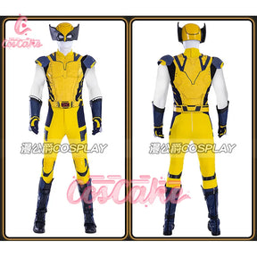 New Movie Deadpool 3 Wolverine Cosplay Costume Jumpsuit Vest Shoulder Armor Gloves Belt For Men Custom Made