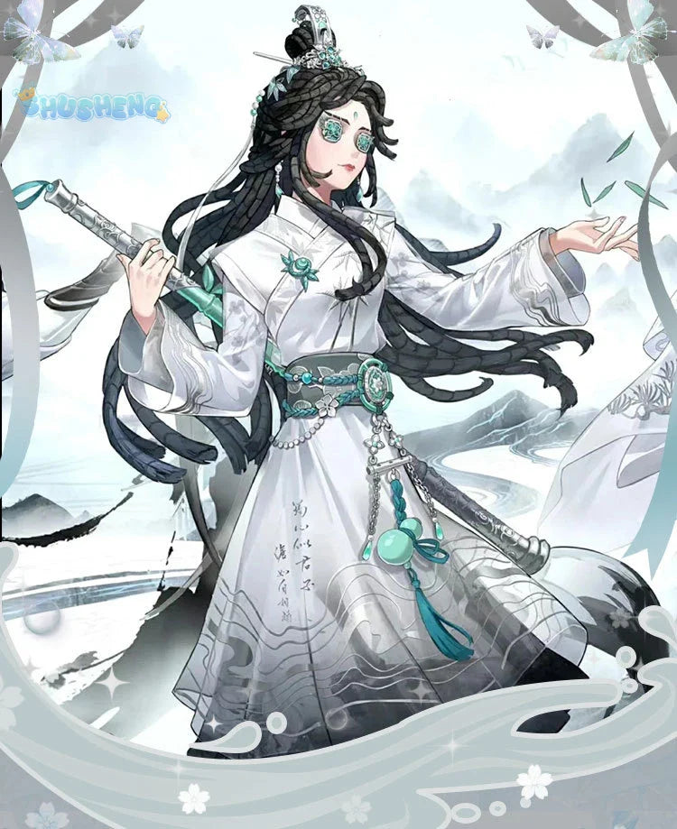 Shusheng-N Qi Shiyi antique dealers cosplay Identity Ⅴclothing Crown waist headband earrings glasses Halloween male Woman suit