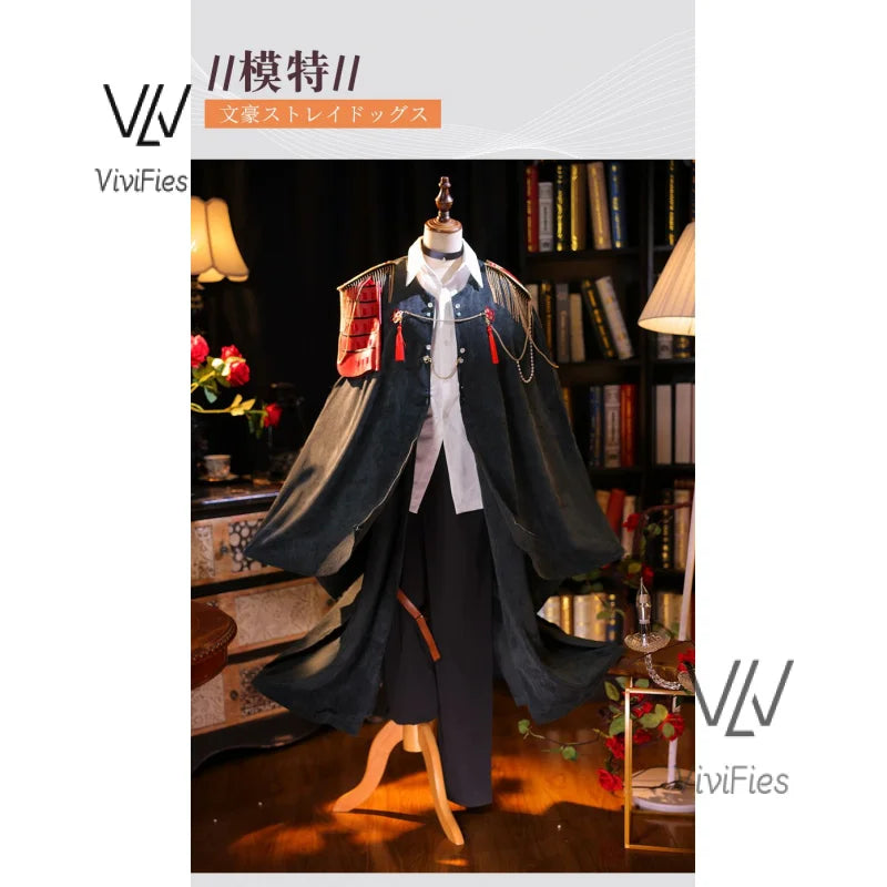 Bungou stray dogs men women Nakahara chuuya cosplay costume wig hat glove jacket pants female Chuya Nakahara cosplay suit