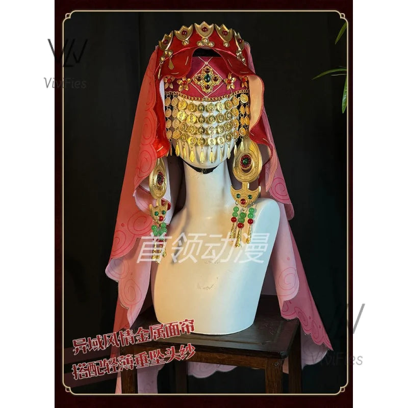 Game Identity V Entomologist Melly Plinius Cosplay Costume Chinese Ancient Dress Suit With Veil Halloween Uniforms Custom Made