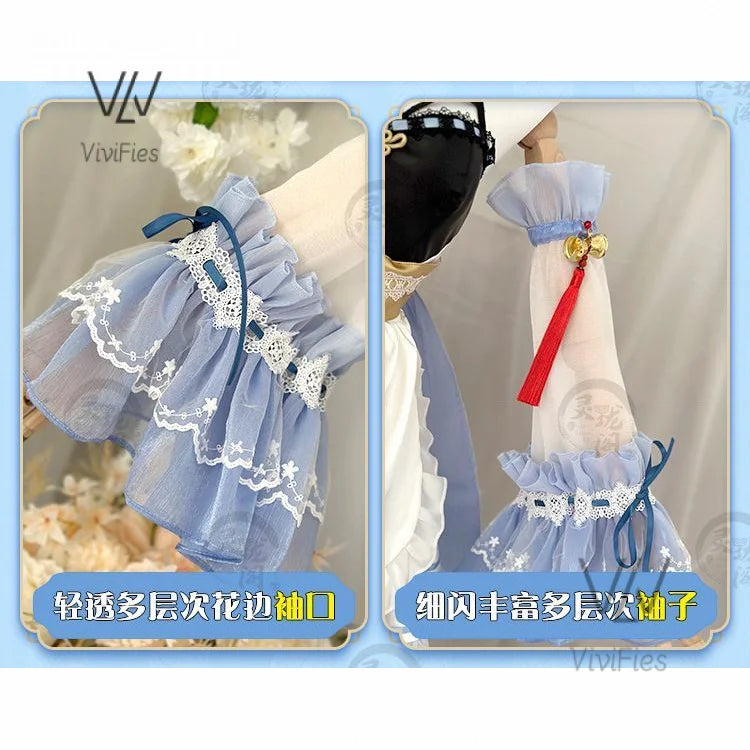 IN STOCK Ganyu Cosplay Maid Dress Game Genshin Impact Cosplay Ganyu Maid Halloween Costumes Genshin Fanart Maid Outfit