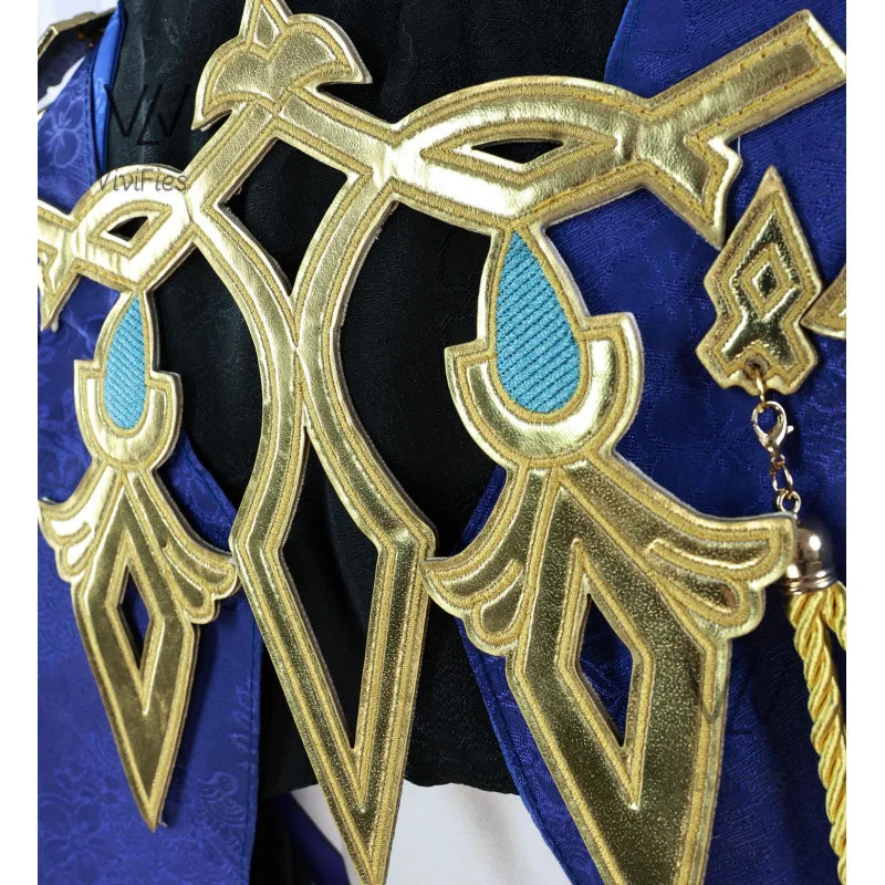 Clorinde cosplay costume Genshin Fontaine impact Clorinde cosplay dress uniform champion duelist wig hat uniform cloak full set