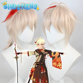 Kaedehara Kazuha Cosplay Costume Game Genshin Impact Cosplay Halloween Carnival Party Samurai Costume Wig Complete set of props