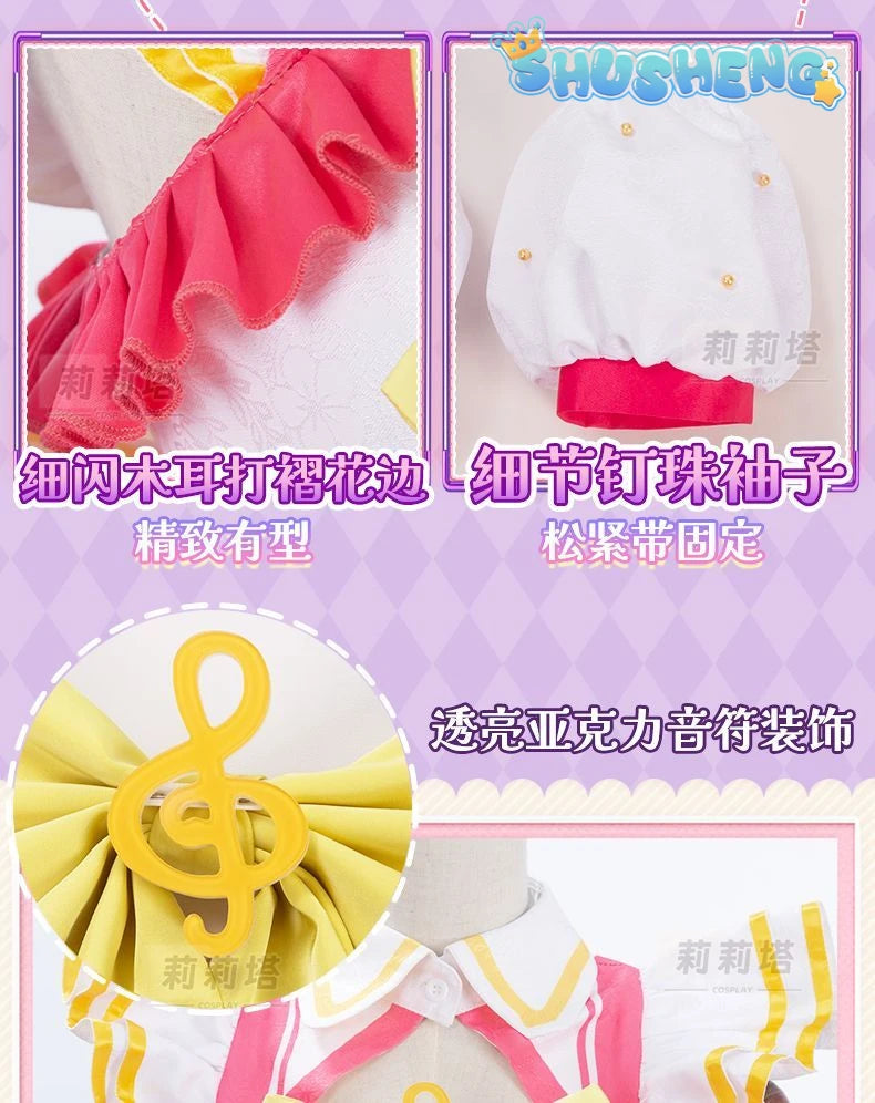 Manaka Laala Cosplay Anime Pripara Costume Sweet Gorgeous Uniform Dress Women Halloween Carnival Role Play Clothing S-XXL