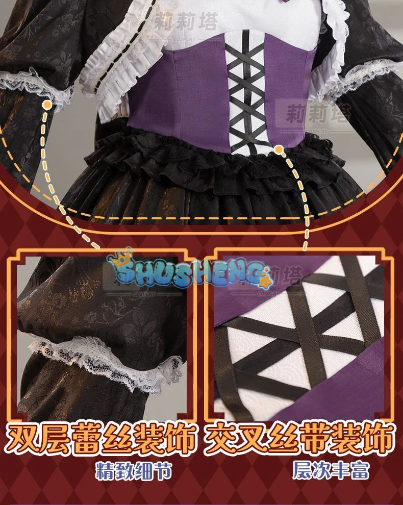 Anime Misamisa Cosplay Costume MisaMisa wig Dark Lolita Style Uniform Halloween Party Girl Dress Up Complete Set S-XXL