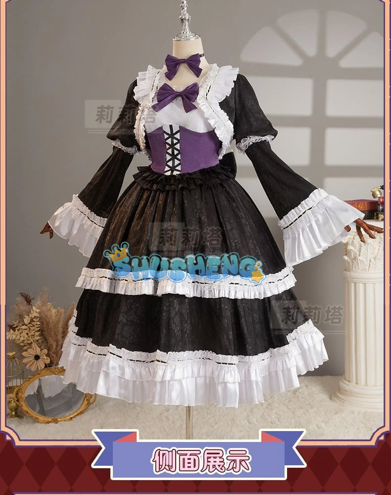 Anime Misamisa Cosplay Costume MisaMisa wig Dark Lolita Style Uniform Halloween Party Girl Dress Up Complete Set S-XXL