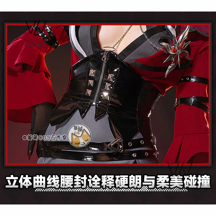 Genshin Impact Harlequin The Knave Cosplay Costume Full Set Wig Uniform Eleven Fatui Harbingers Outfit Halloween Carnival Party