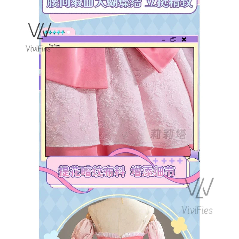 IN STOCK Anime Little Goddes Kamichama Karin Hanazono Karin Gorgeous Elegant Dress Pink Uniform Cosplay Costume Halloween Outfit