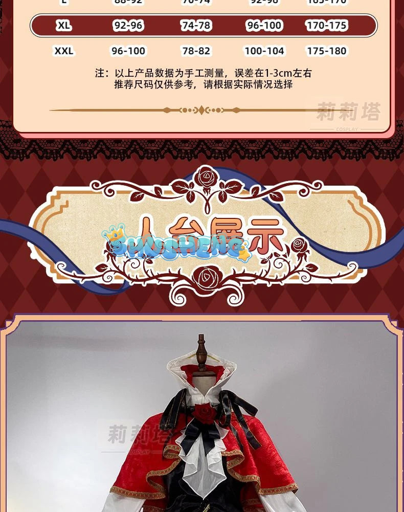 Shinku cosplay Rozen maid den Shinku cosplay Halloween red dress costume custom made S-XXL