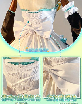 Miku cosplay cute princess Loli dress Miku wig play a full set of dresses for Christmas and Halloween S-XXL