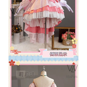 IN STOCK Anime Little Goddes Kamichama Karin Hanazono Karin Gorgeous Elegant Dress Pink Uniform Cosplay Costume Halloween Outfit