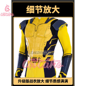 New Movie Deadpool 3 Wolverine Cosplay Costume Jumpsuit Vest Shoulder Armor Gloves Belt For Men Custom Made