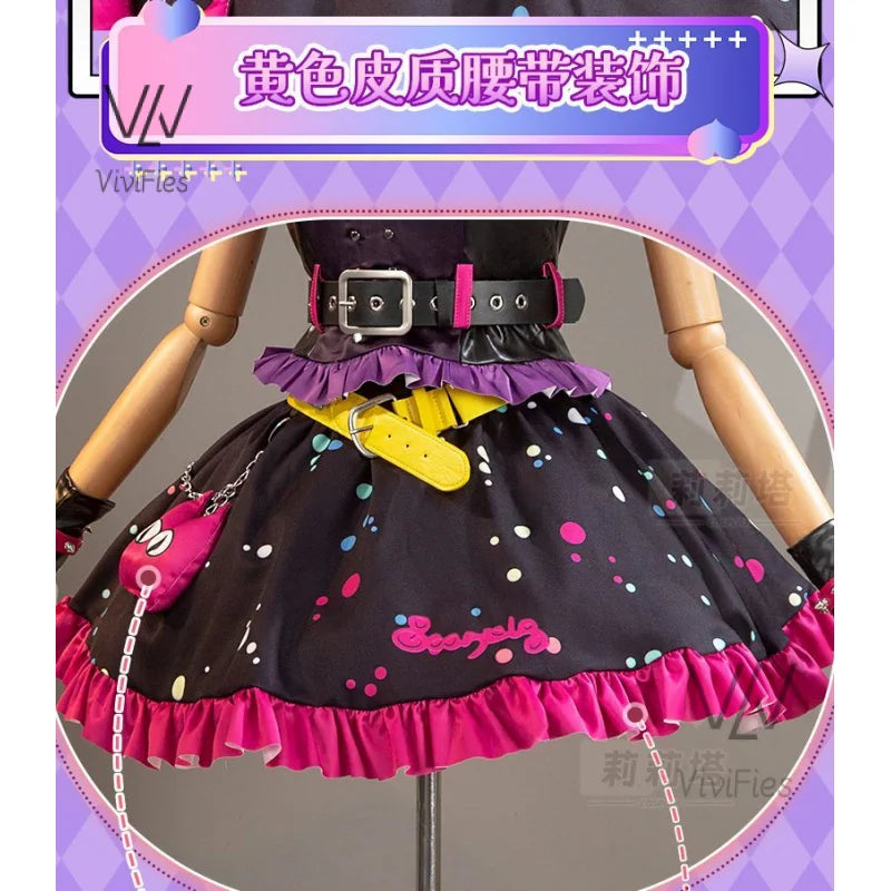 Irelia H Anime Aikatsu!Hoshimiya Ichigo Cosplay Costume Sweet Devil Evening party Dress female Lolita in stock