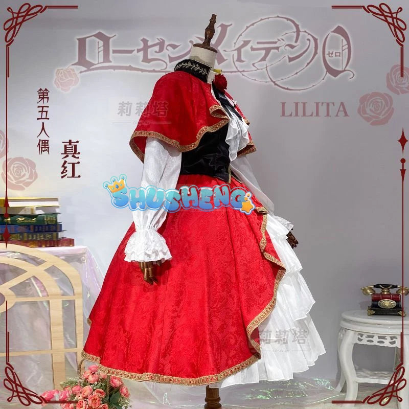 Shinku cosplay Rozen maid den Shinku cosplay Halloween red dress costume custom made S-XXL