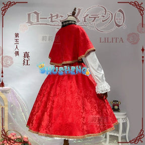 Shinku cosplay Rozen maid den Shinku cosplay Halloween red dress costume custom made S-XXL