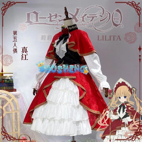 Shinku cosplay Rozen maid den Shinku cosplay Halloween red dress costume custom made S-XXL