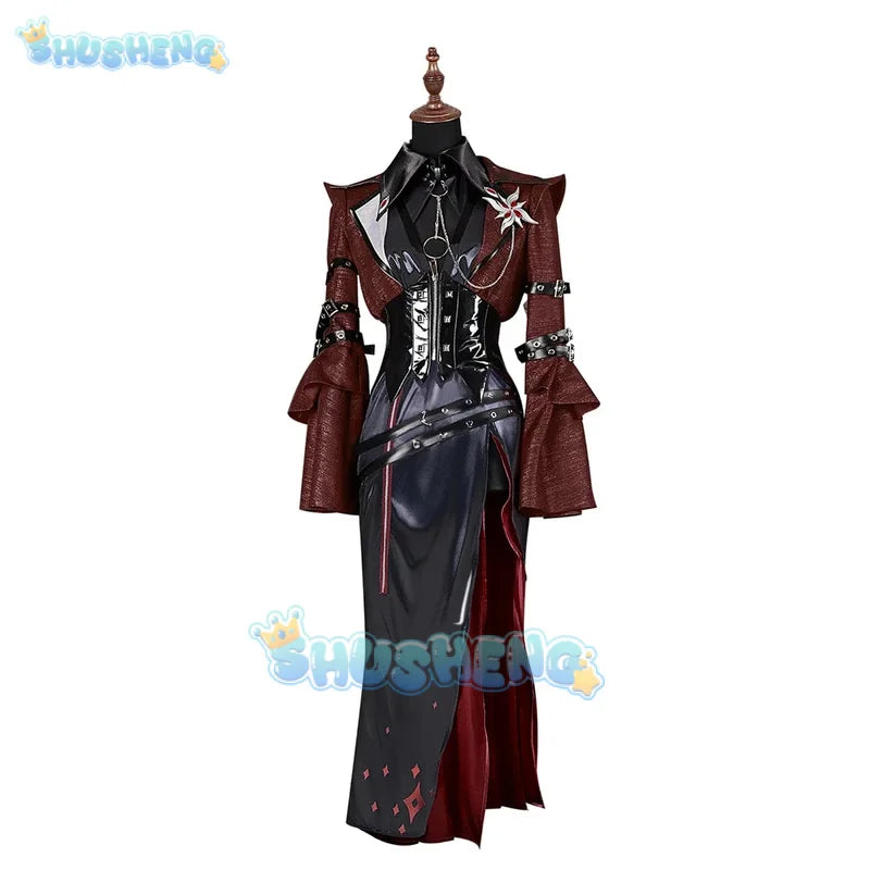 Shusheng Genshin Impact Peruere Arlecchino Cosplay Costume Game Party Uniform Hallowen Play Role Clothes