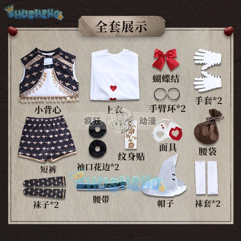 Shusheng Identity V Mike Morton Acrobat Cosplay Costume Cos Game Anime Party Uniform Hallowen Play Role Clothes Clothing