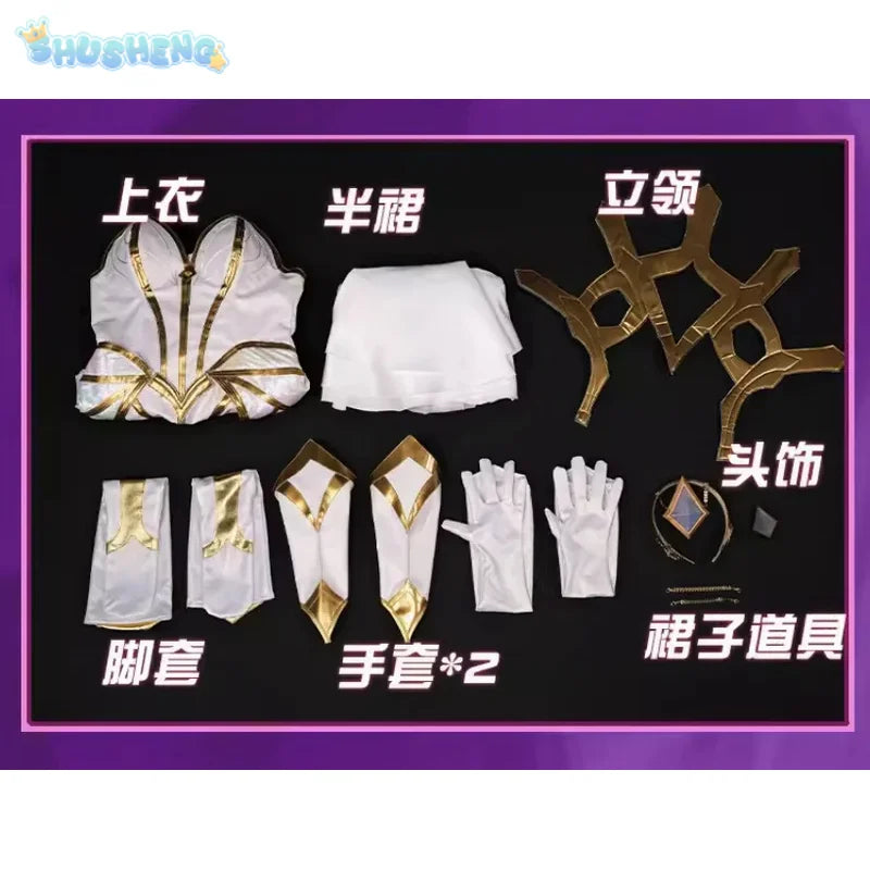 Shusheng LoL Lux The Big Element Makes Women Cosplay Costume Cos Game Anime Party Uniform Hallowen Play Role Clothes Clothing