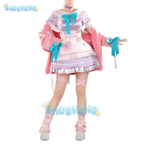 Shusheng vtuber Ratna Petit game suit elegant lovely dress uniform cosplay costume Halloween Carnival party role play outfit