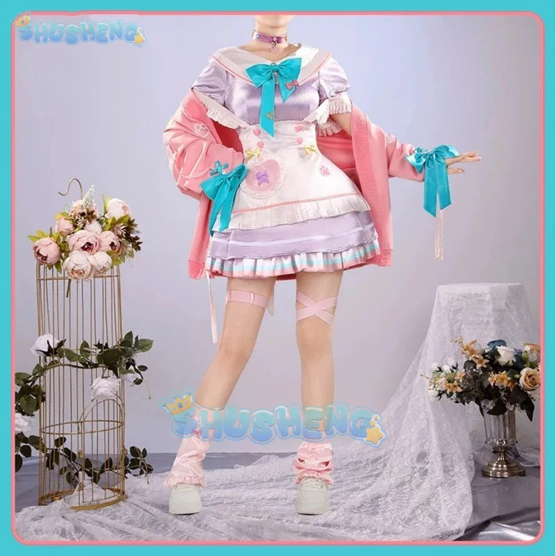 Shusheng vtuber Ratna Petit game suit elegant lovely dress uniform cosplay costume Halloween Carnival party role play outfit