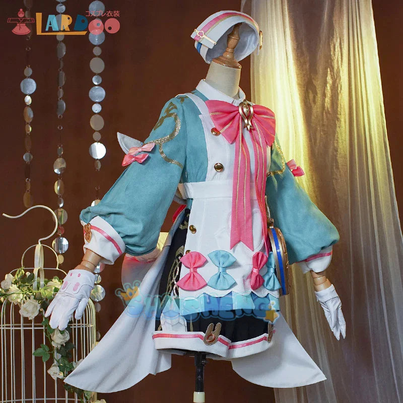 Sigewinne Cosplay Genshin Impact Costume Dress Headwear Full Set Genshin Halloween Christmas Party Lolita Maid Outfit