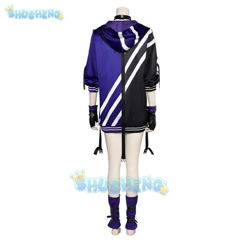 Tekken 8 Reina Cosplay Fantasia Kostüm Disguise Erwachsene Frauen Jacke Tops Shorts Roleplay Outfit Halloween Karneval Party Kleidung 