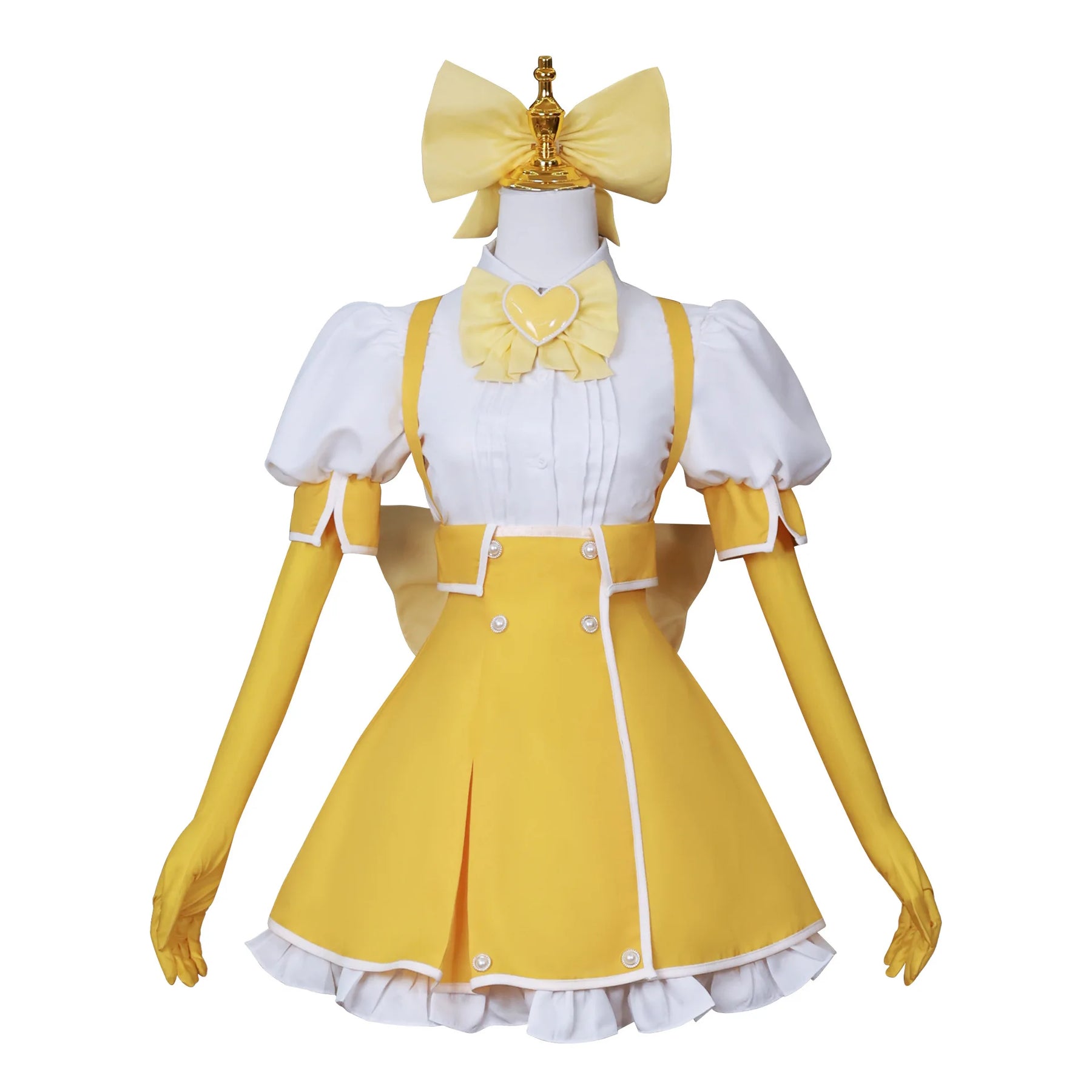 Tenkawa Kaoruko schwärmt von Magical Girls/ Ich bewundere Magical Girls und Battle Dress Cosplay Kostüm Kleidung Perücke Zauberstab 