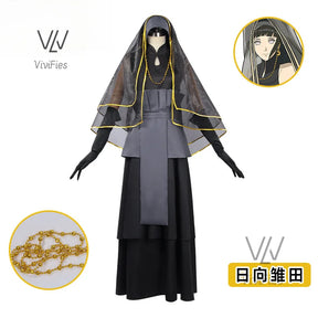 The Last Hyūga Hinata Black Wedding Dress Cosplay Anime Clothing Halloween Costumes For Women Gothic Black Dresses ACGN Party