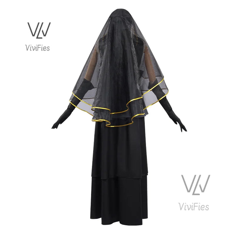 The Last Hyūga Hinata Black Wedding Dress Cosplay Anime Clothing Halloween Costumes For Women Gothic Black Dresses ACGN Party