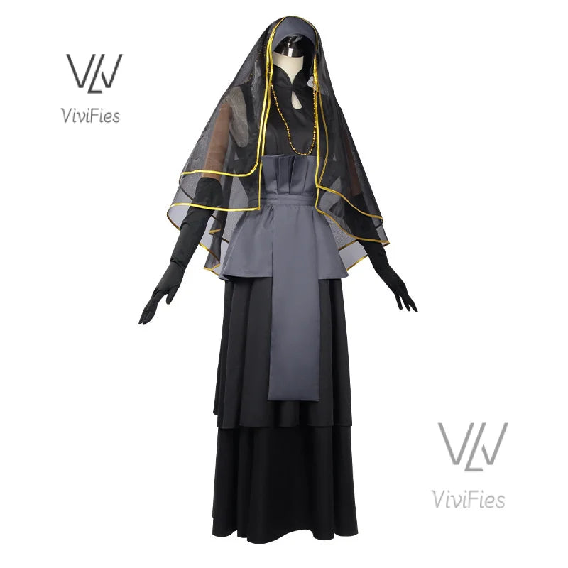 The Last Hyūga Hinata Black Wedding Dress Cosplay Anime Clothing Halloween Costumes For Women Gothic Black Dresses ACGN Party