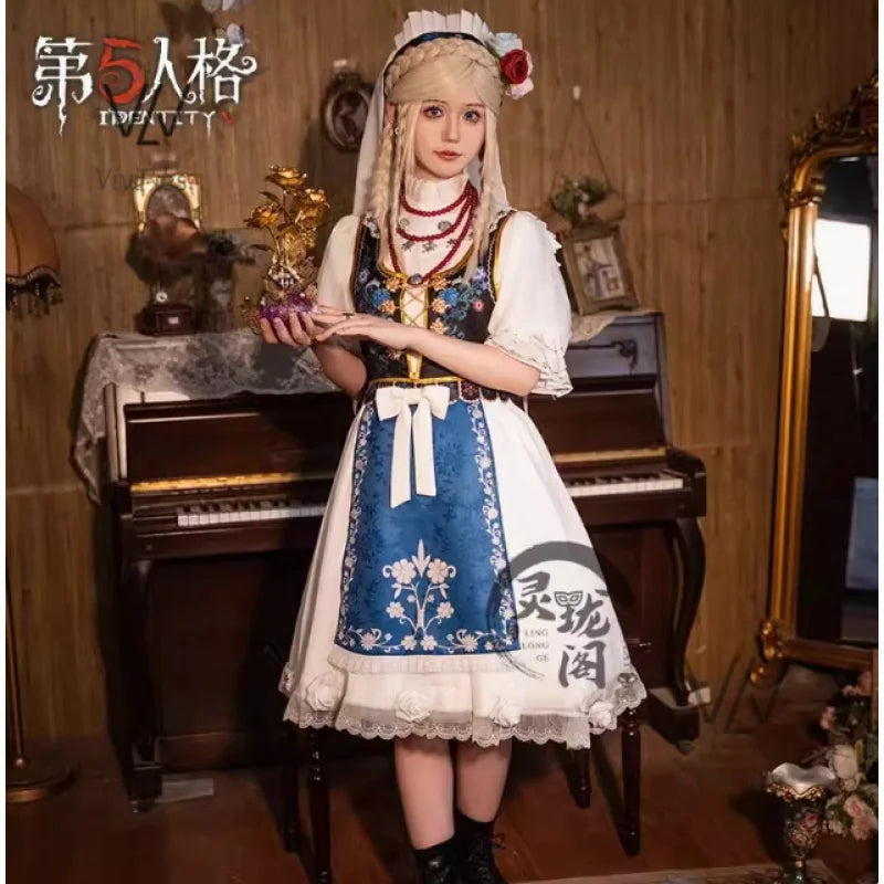 Vera Nair Cosplay Game Identity V Costume Perfumer The Dove-Like Yudit Skin Dress Halloween Party Role Play Clothing New