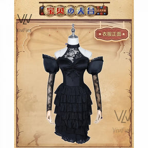 Vera Nair/Perfumer Cosplay Game Identity V Costume Deadly Tender Sweet Elegant Black Formal Dress Role Play Clothing New