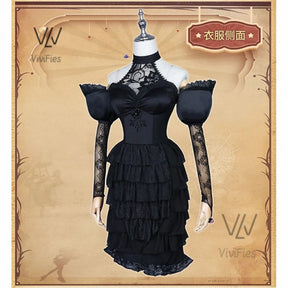 Vera Nair/Perfumer Cosplay Game Identity V Costume Deadly Tender Sweet Elegant Black Formal Dress Role Play Clothing New