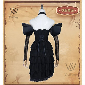 Vera Nair/Perfumer Cosplay Game Identity V Costume Deadly Tender Sweet Elegant Black Formal Dress Role Play Clothing New