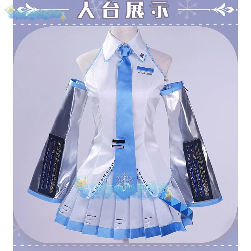 Vocaloid Hatsune Miku V Home Cosplay-Kostüm Schnee Hatsune Miku Schneehexe Cos Kostümanzug 