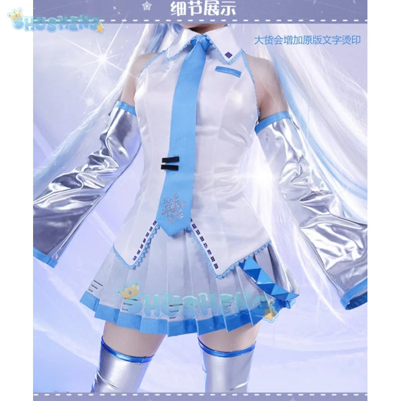 Vocaloid Hatsune miku V Home cosplay Costume Snow Hatsune miku Snow Witch cos Costume Suit