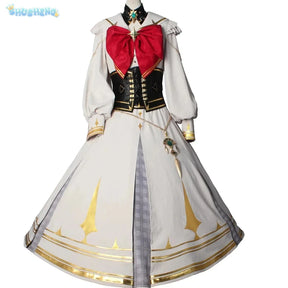 Vtuber Nijisanji IN ILUNA Aia Amare Game Suit Gorgeous Lovely Dress Uniform Cosplay Costume Halloween Party Outfit