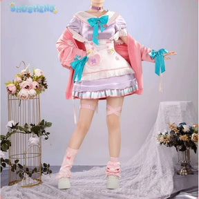 Vtuber Ratna Petit game suit elegant lovely dress uniform cosplay costume Halloween Carnival party role play outfit