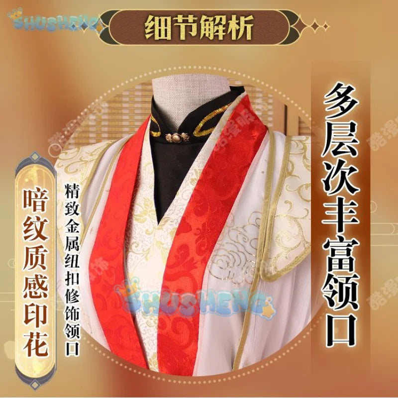 Xie Lian Yue Shen Cosplay Costume Antique Novel Tian Guan Ci Fu Platinum Peacock Cosplay Costmes Han