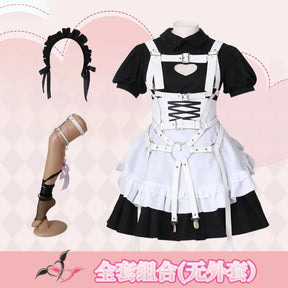 Yumber vtuber makaino ririmu cosplay costumes women cute party suit pink coat dress Halloween carnival uniform custom made