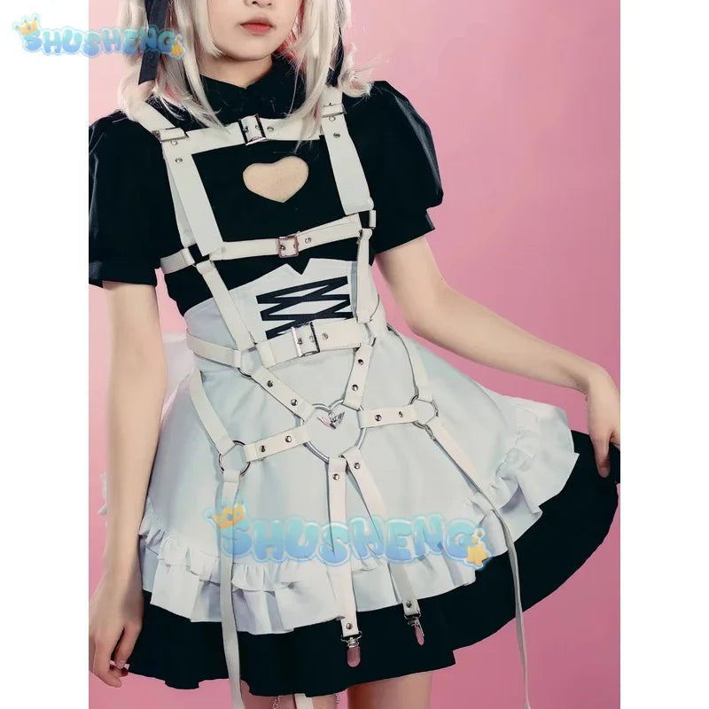 Yumber vtuber makaino ririmu cosplay costumes women cute party suit pink coat dress Halloween carnival uniform custom made