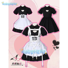 Yumber vtuber makaino ririmu cosplay costumes women cute party suit pink coat dress Halloween carnival uniform custom made