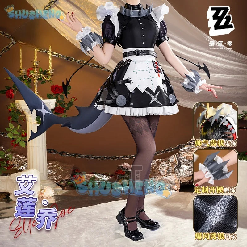 Zenless Zone Zero cos Victoria Housekeeping Ellen Joe Cosplay Vollständiges Dienstmädchen-Outfit für Frauen 