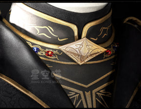 Shusheng-R Love and Deepspace Xavier Cosplay Costume Halloween Men's Fantasy Uniform Coat Props Shoes Accessories Set