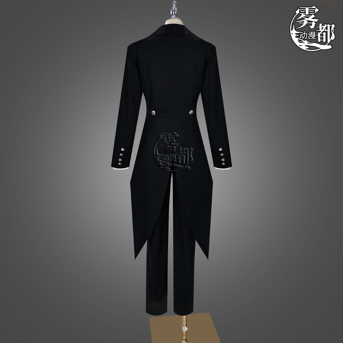 Black Butler Cosplay Japanese Anime Kuroshitsuji Sebastian Michaelis Cosplay Costume Unisex Uniforms 8 piece with Tattoo Sticker