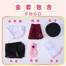 Blue Archive Shimoe Koharu Cosplay Costume Sailor Uniform Suit With Hat Wing Women Girl Halloween Party Outfit Headwear