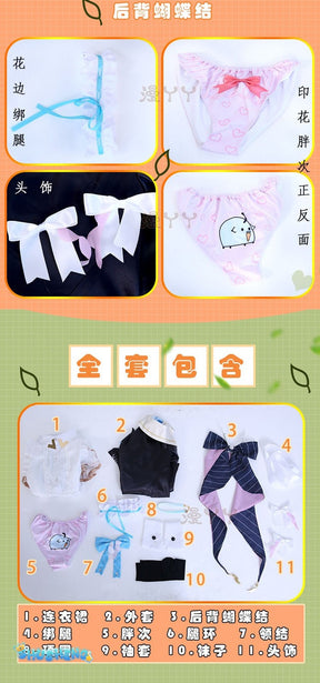 Anime VTuber Kagura Nana Cosplay Costume Artist Skin Sweet Lovely Uniform Dress Carnival Party Role Play Clothing New